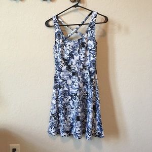 Blue floral dress